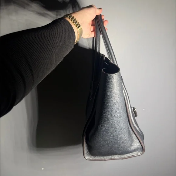 Celine Mini Luggage Drummed Leather Black Tote - Picture 2 of 16